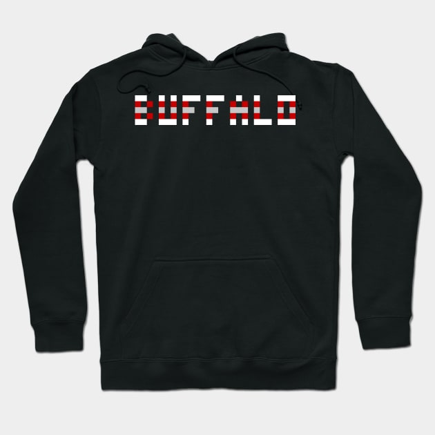 Pixel Hockey City Buffalo 2006 Retro Hoodie by gkillerb